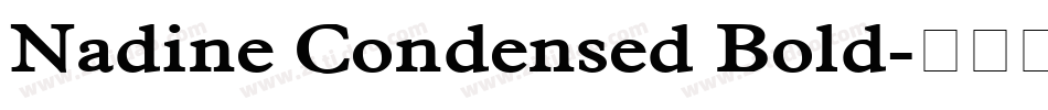 Nadine Condensed Bold字体转换